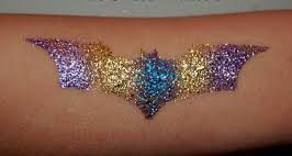 glitter tattoo bat