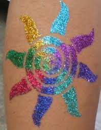 glitter tattoo star