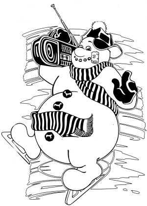 frosty coloring sheet