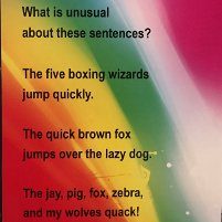 puzzler: unusual sentences